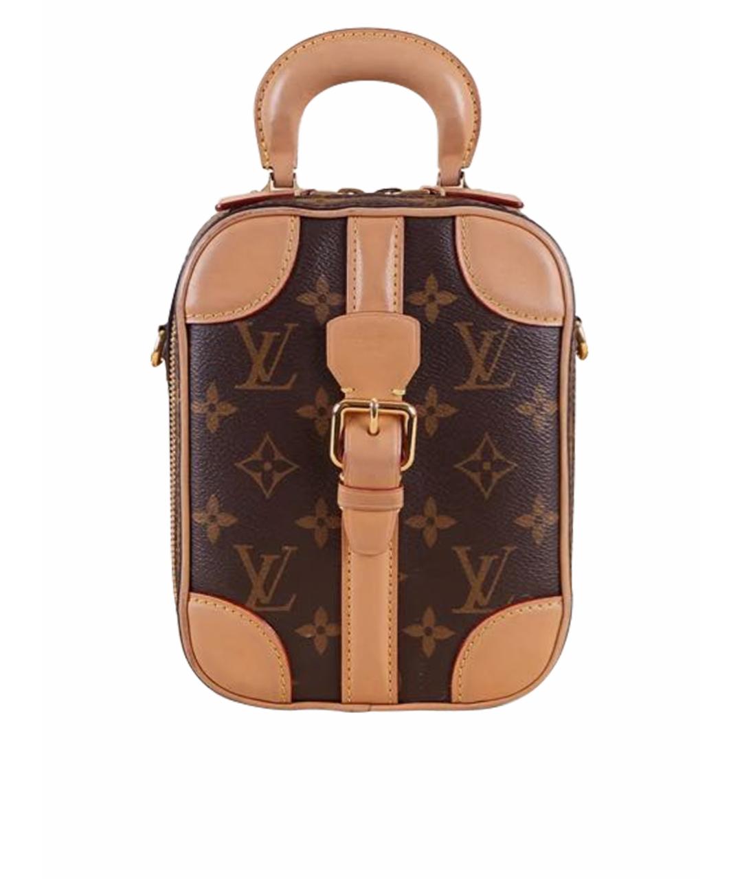 LOUIS VUITTON Коричневая кожаная сумка через плечо, фото 1