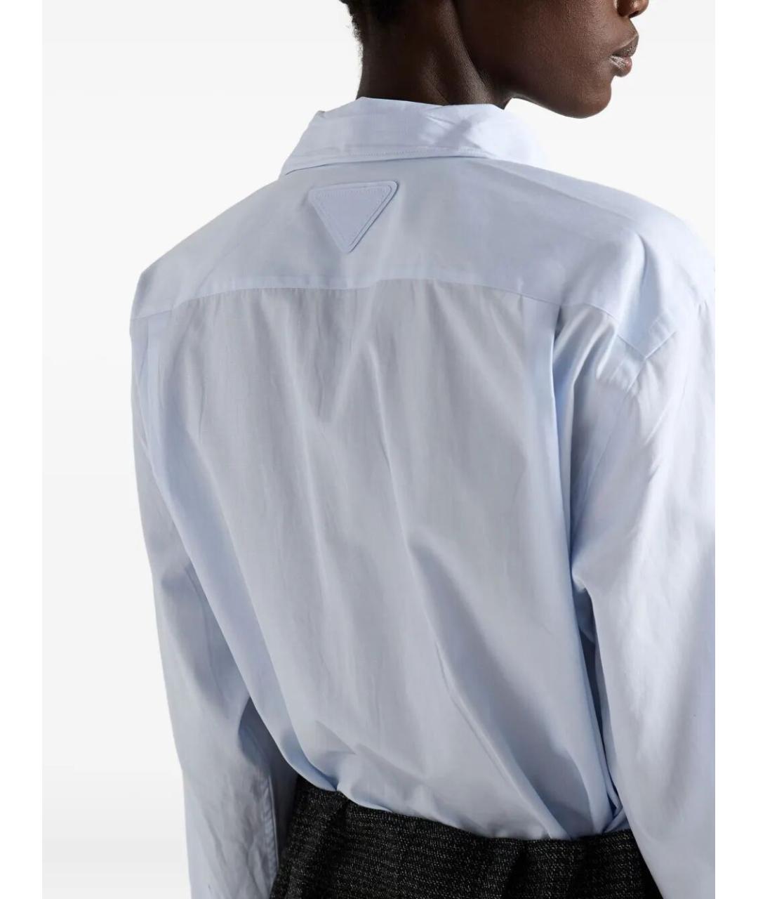 PRADA Голубая хлопковая рубашка, фото 3