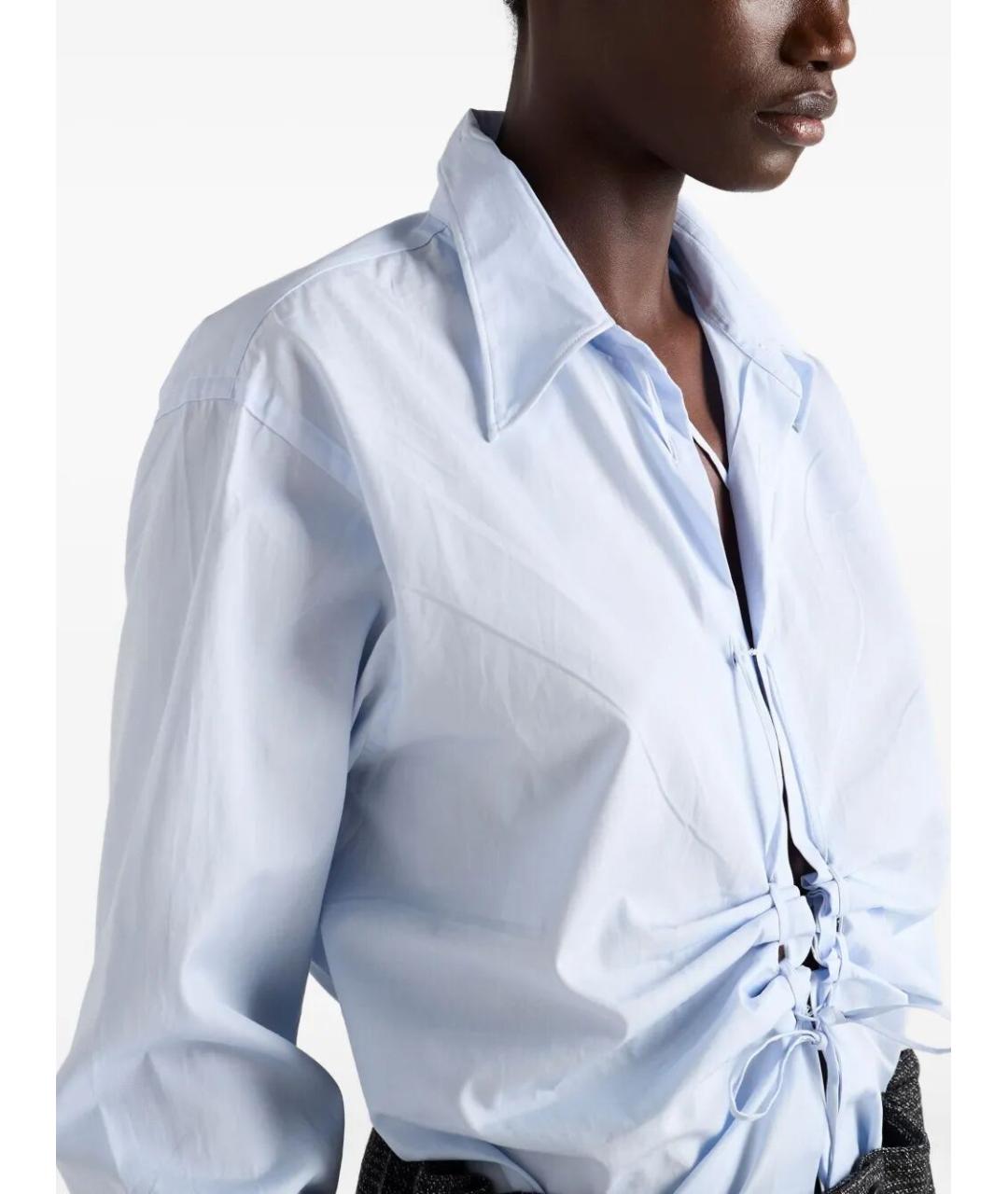 PRADA Голубая хлопковая рубашка, фото 5