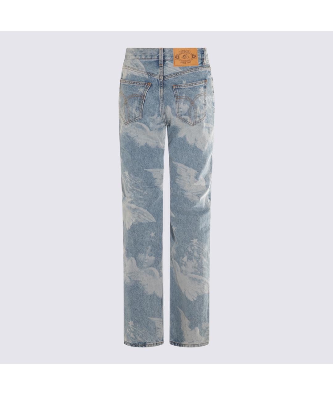 FIORUCCI Голубые хлопковые прямые джинсы, фото 2