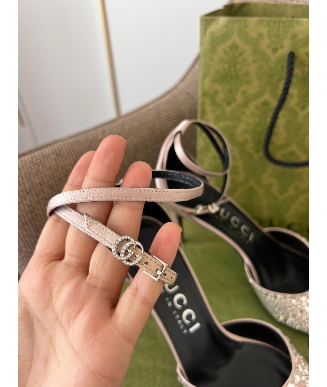 GUCCI Розовые босоножки, фото 6