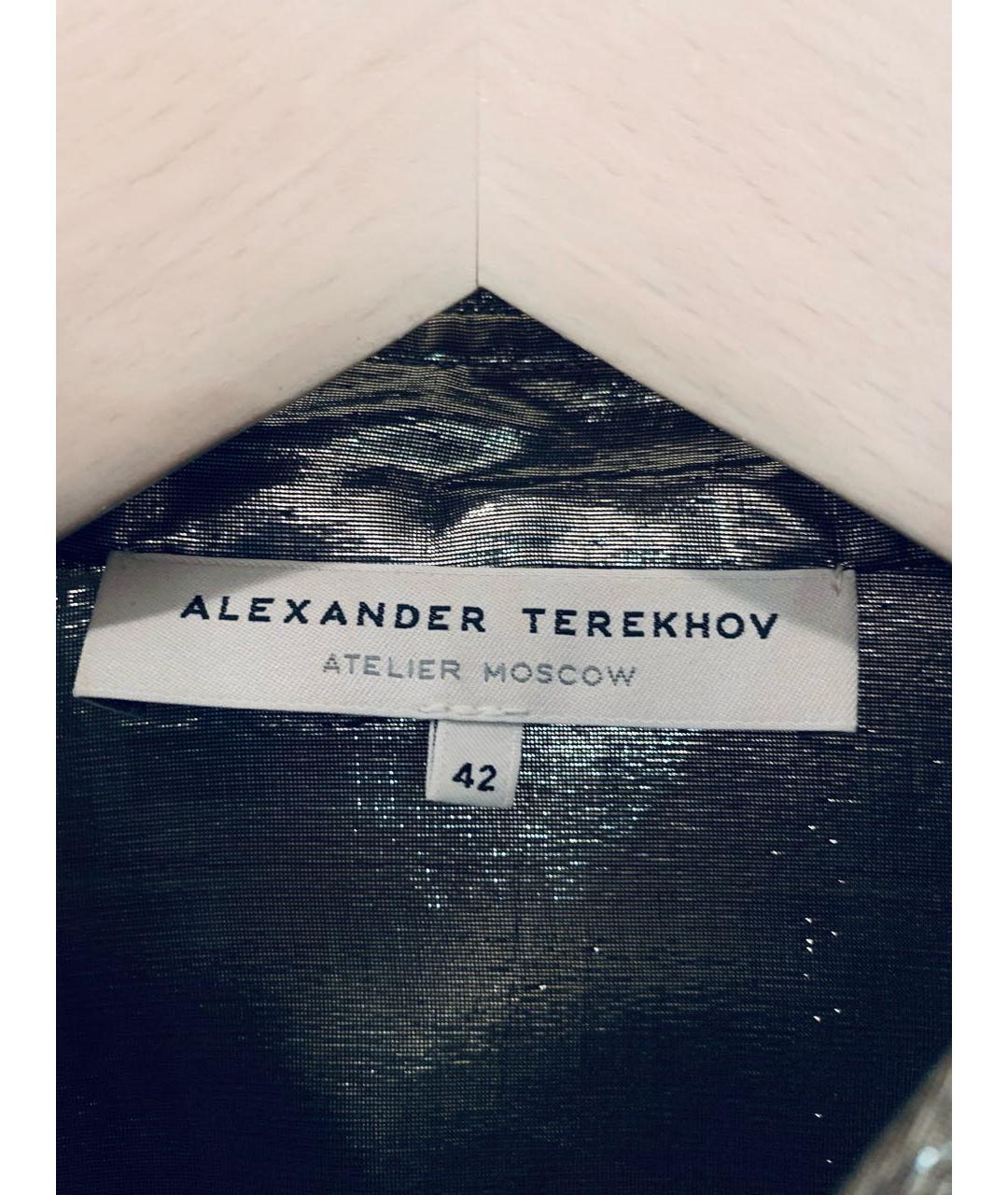 ALEXANDER TEREKHOV Золотая шелковая блузы, фото 3
