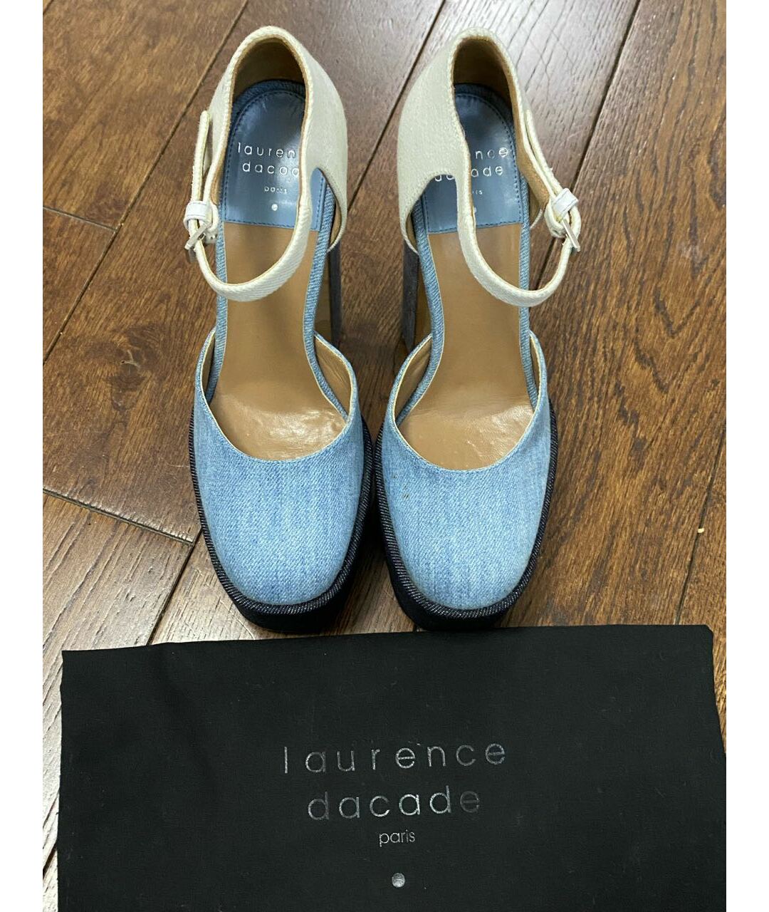 LAURENCE DACADE Голубые текстильные туфли, фото 3