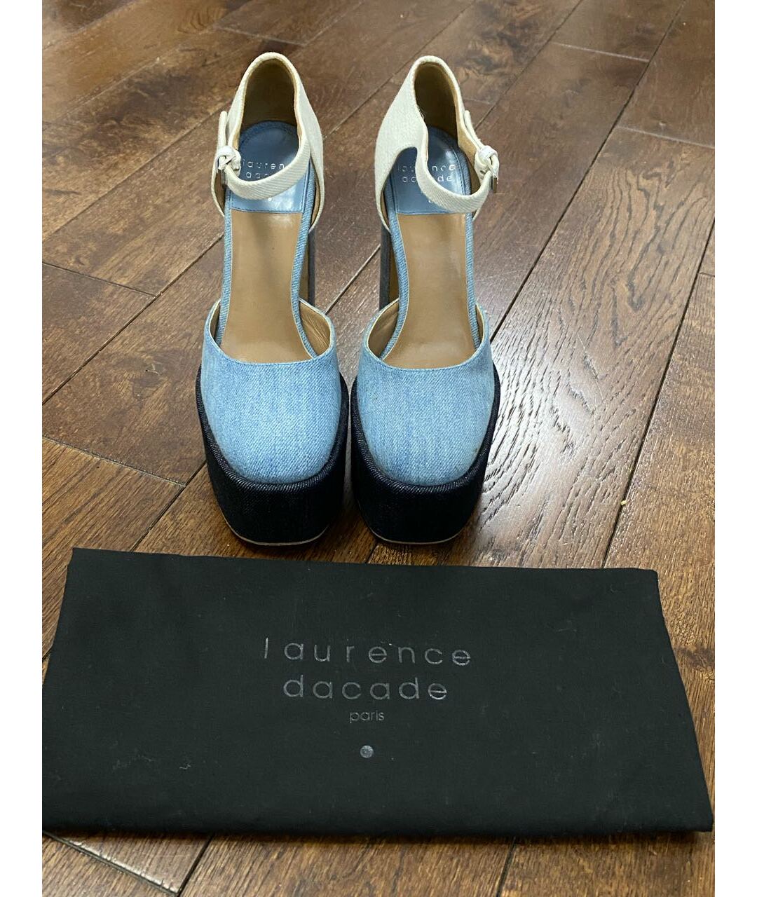 LAURENCE DACADE Голубые текстильные туфли, фото 2