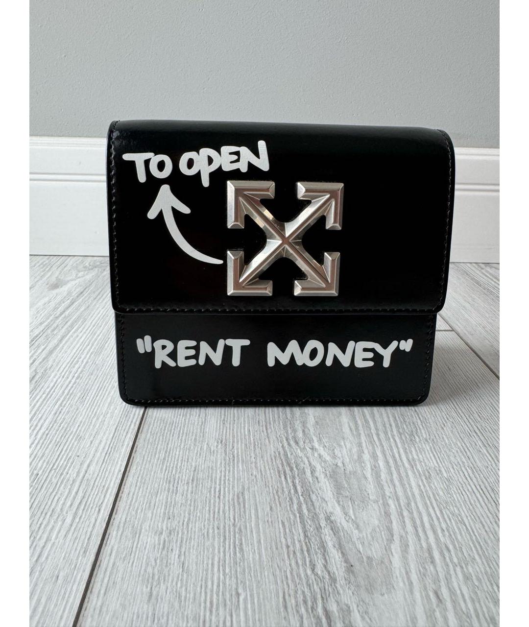OFF-WHITE Черная сумка через плечо из лакированной кожи, фото 9