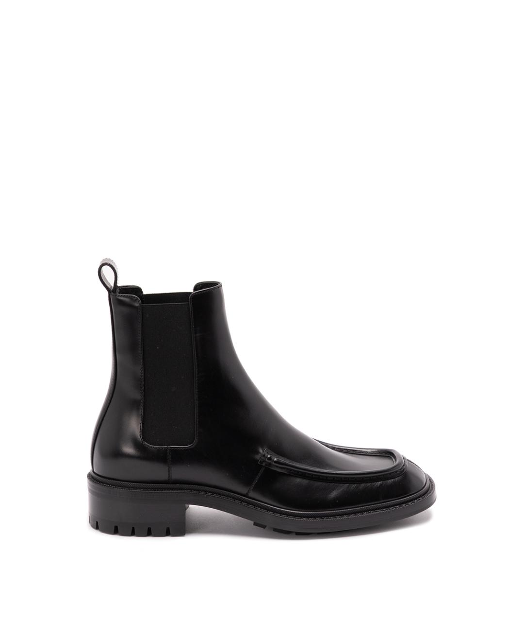 SAINT LAURENT Черные кожаные высокие ботинки, фото 1