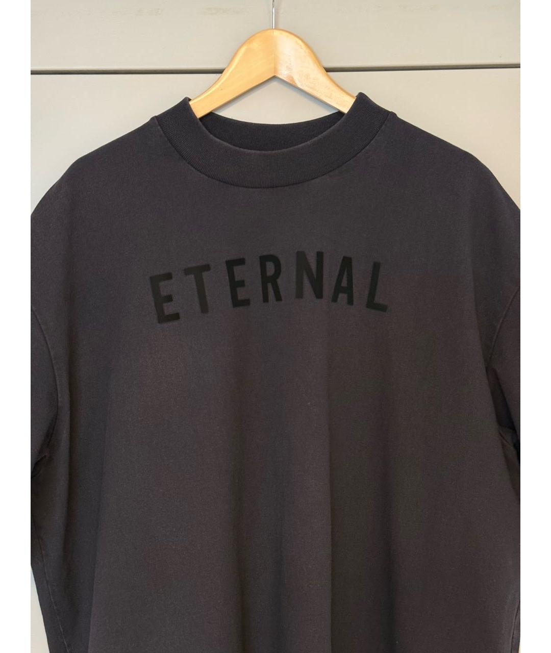 FEAR OF GOD Черная хлопковая футболка, фото 4