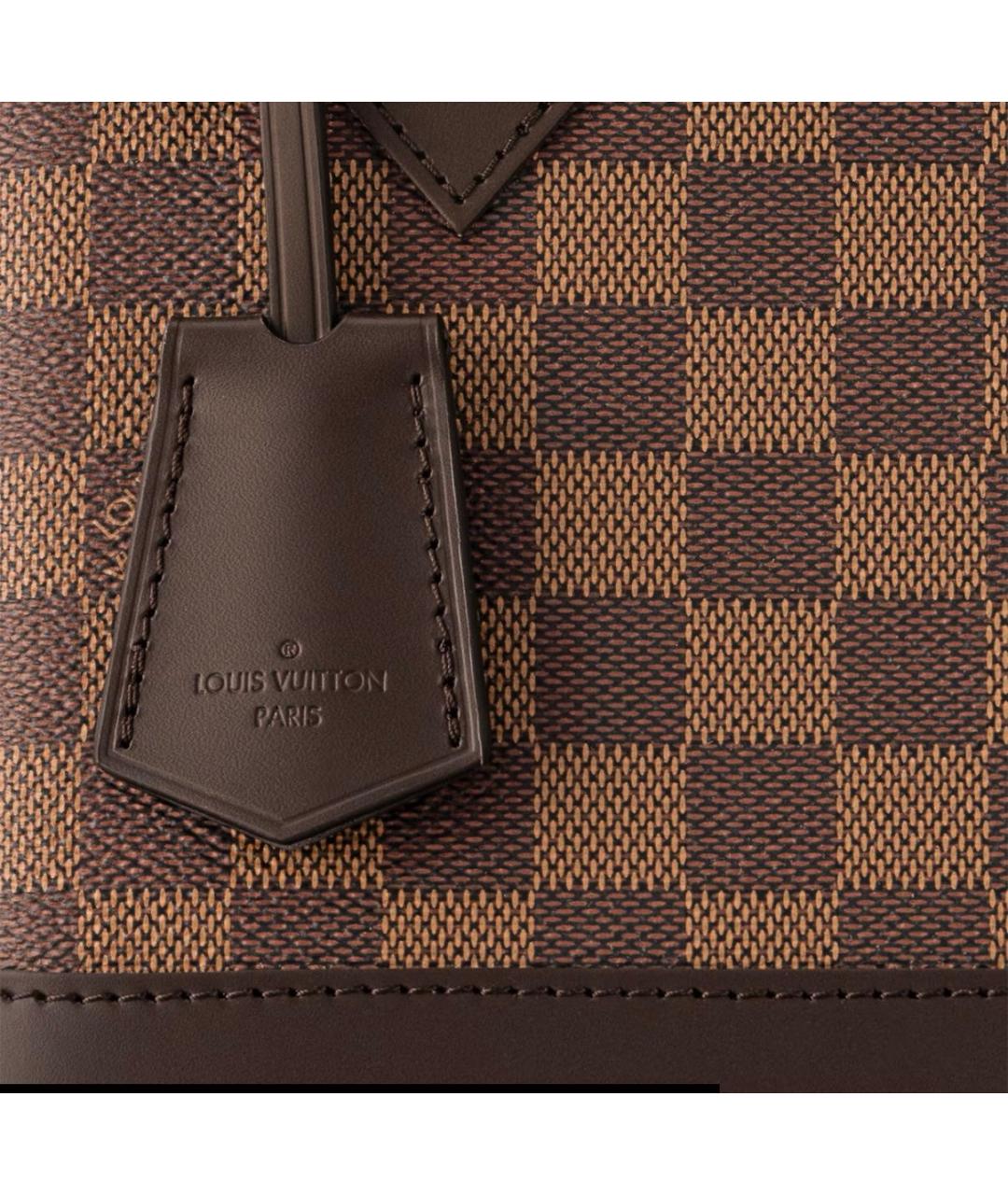 LOUIS VUITTON Коричневая кожаная сумка через плечо, фото 6