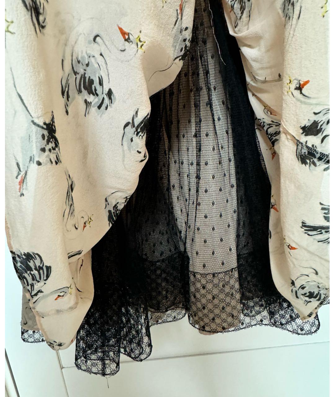RED VALENTINO Розовое шелковое коктейльное платье, фото 5