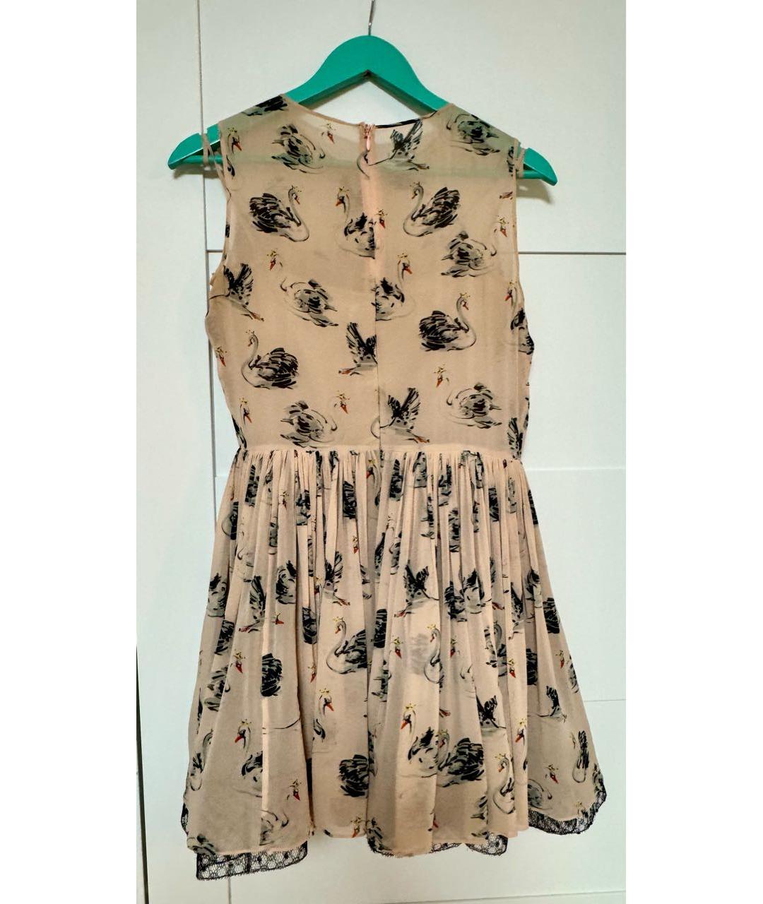 RED VALENTINO Розовое шелковое коктейльное платье, фото 8