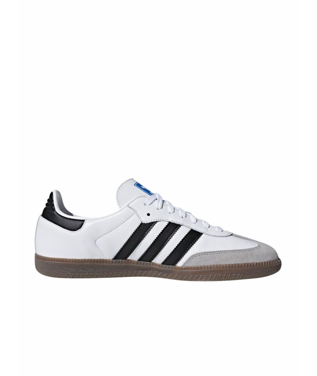 ADIDAS Белые кожаные низкие кроссовки / кеды, фото 1