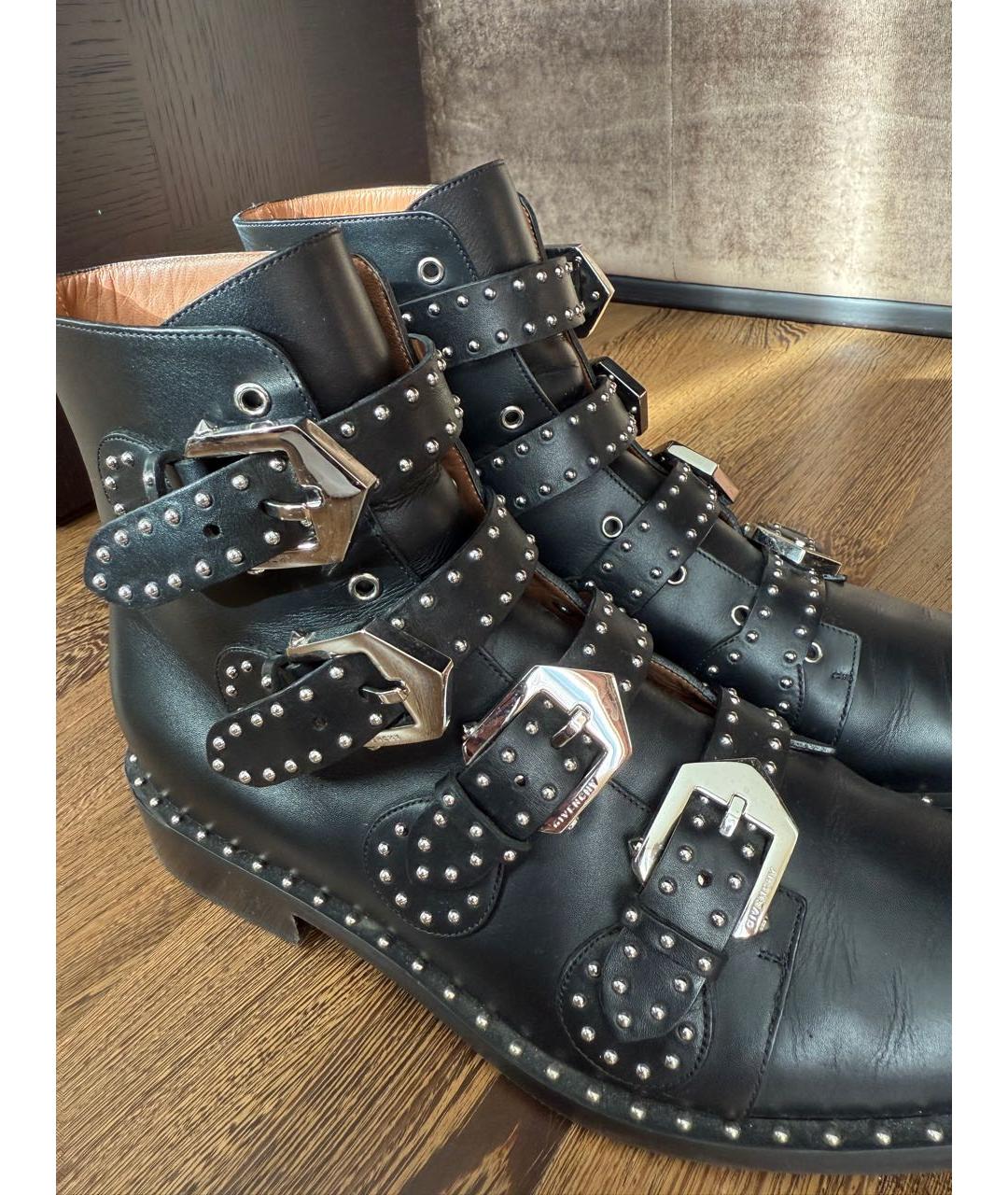 GIVENCHY Черные кожаные ботинки, фото 5