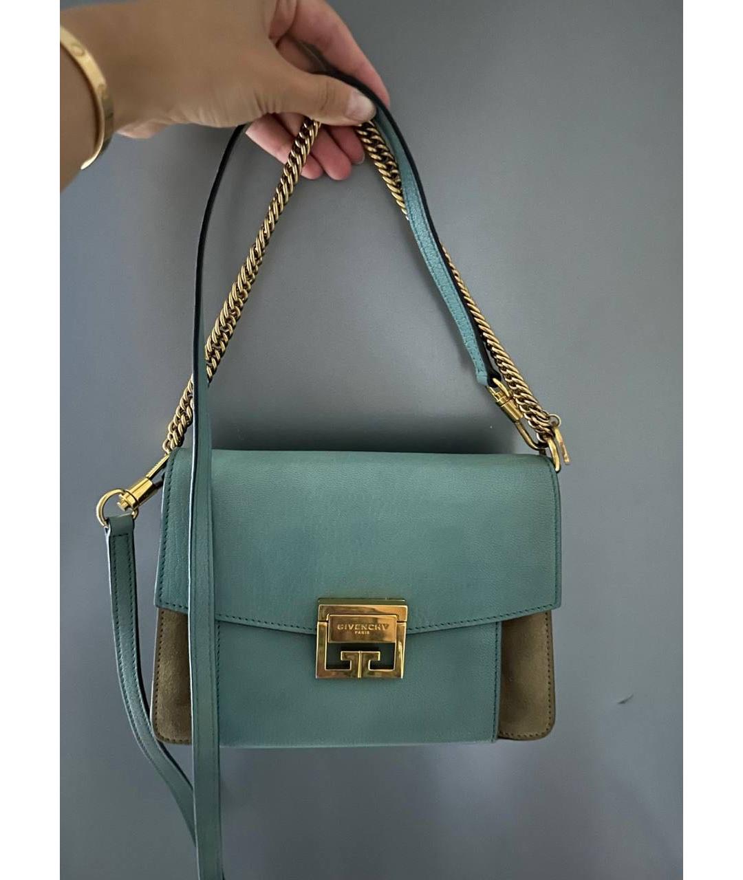 GIVENCHY Бирюзовая кожаная сумка через плечо, фото 8