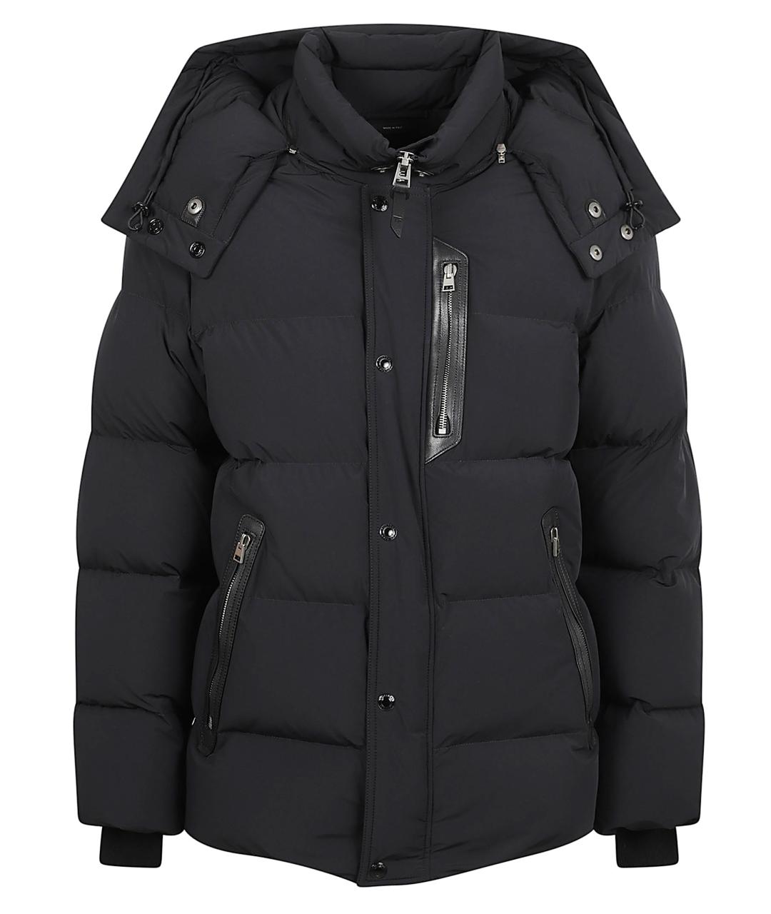 TOM FORD Черный полиамидовый пуховик, фото 1