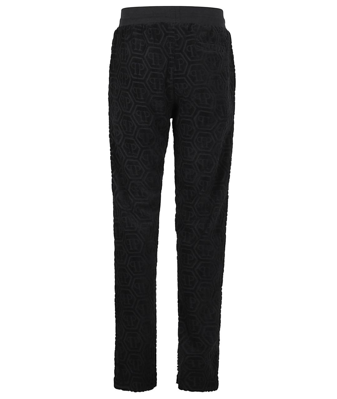 PHILIPP PLEIN Черные хлопковые повседневные брюки, фото 3