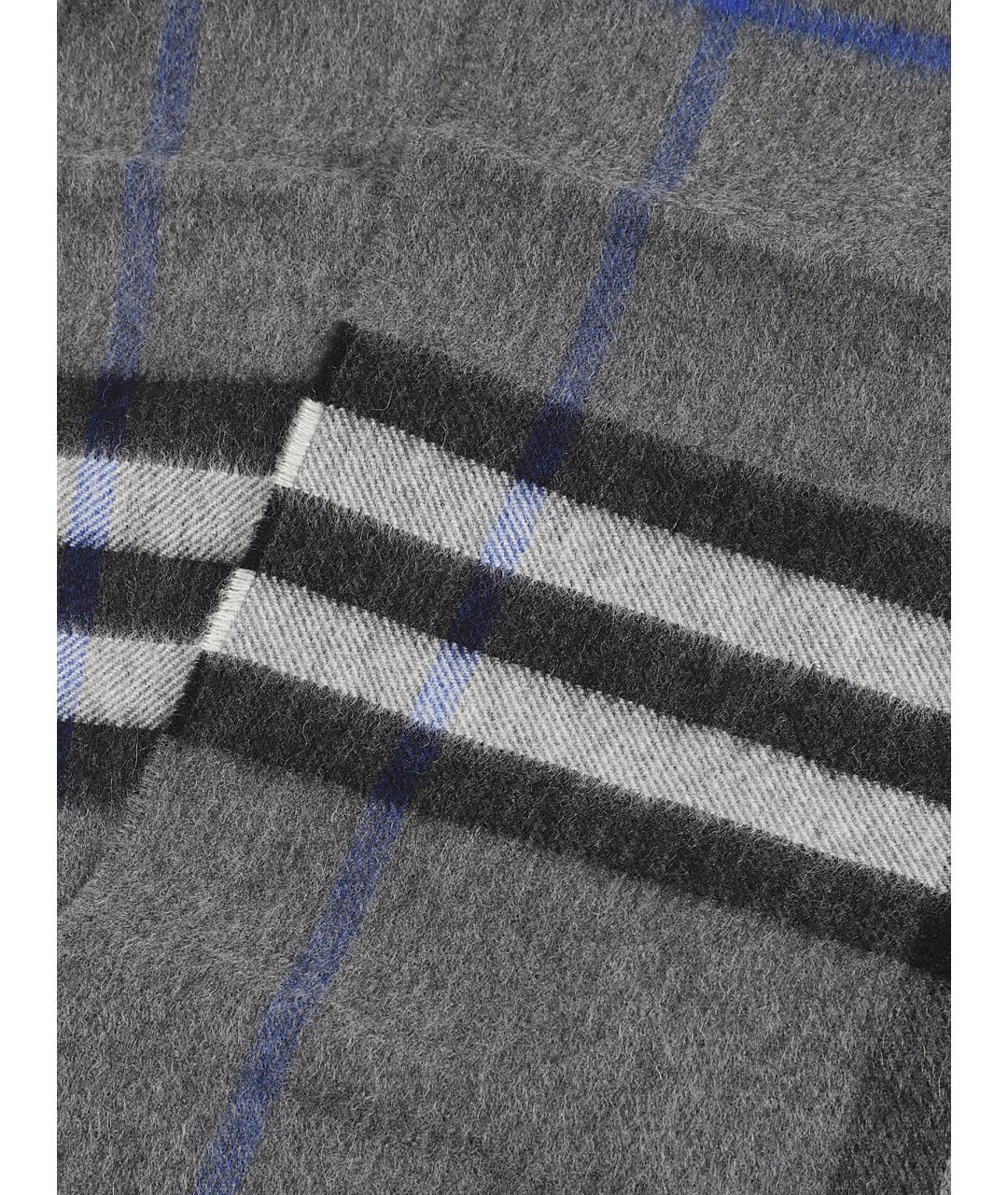 BURBERRY Серый кашемировый шарф, фото 2