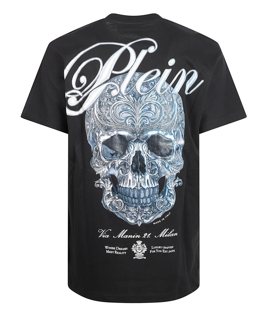 PHILIPP PLEIN Черная хлопковая футболка, фото 3