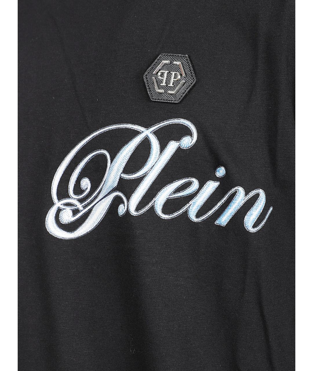 PHILIPP PLEIN Черная хлопковая футболка, фото 2