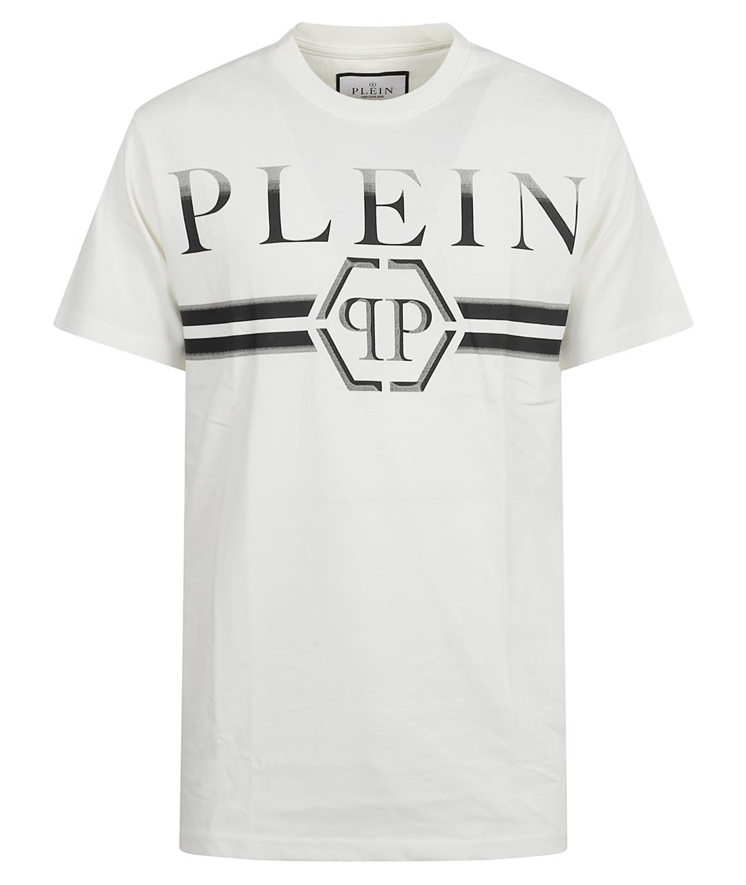 PHILIPP PLEIN Бежевая хлопковая футболка, фото 1