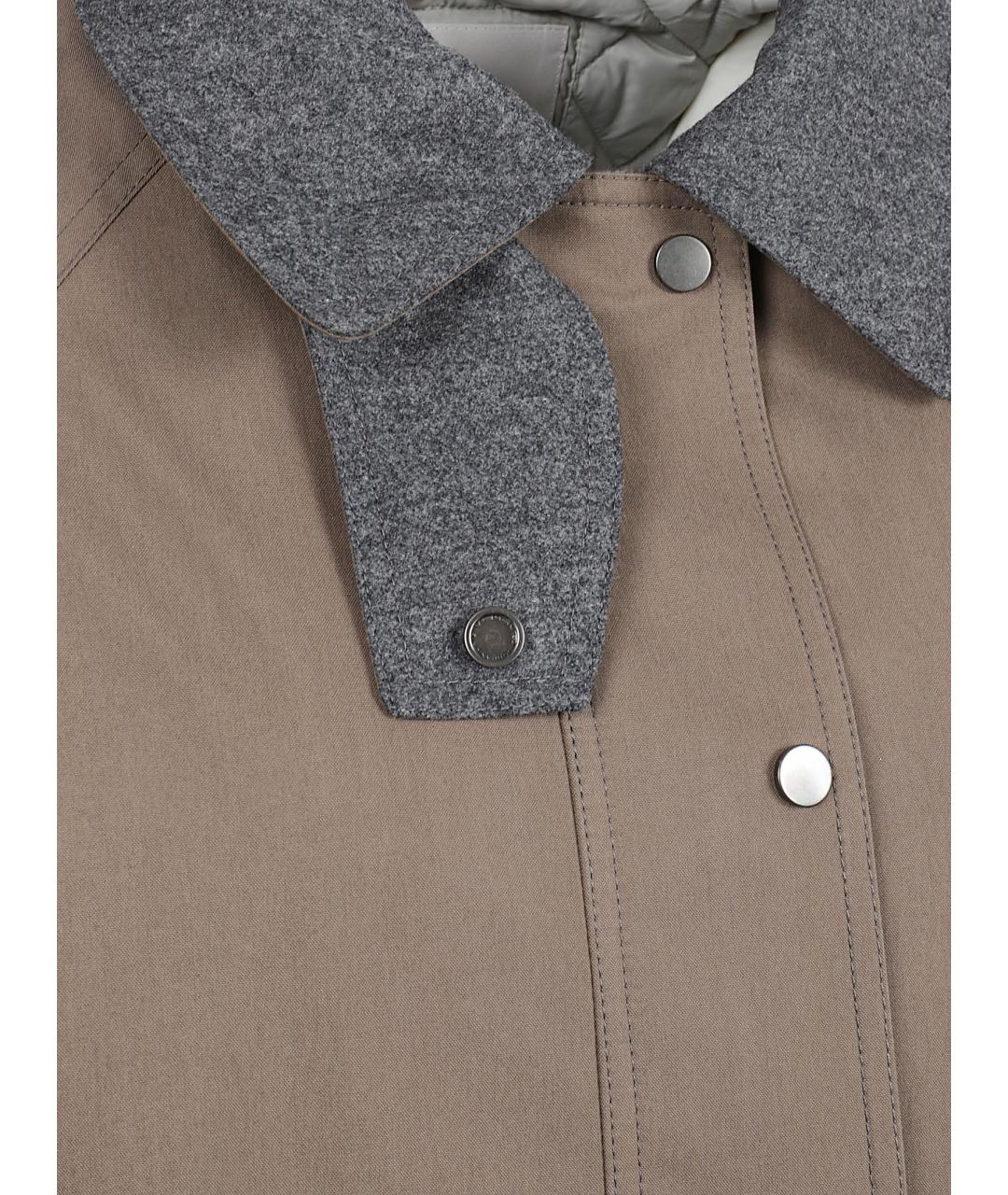 BRUNELLO CUCINELLI Коричневая хлопковая куртка, фото 2