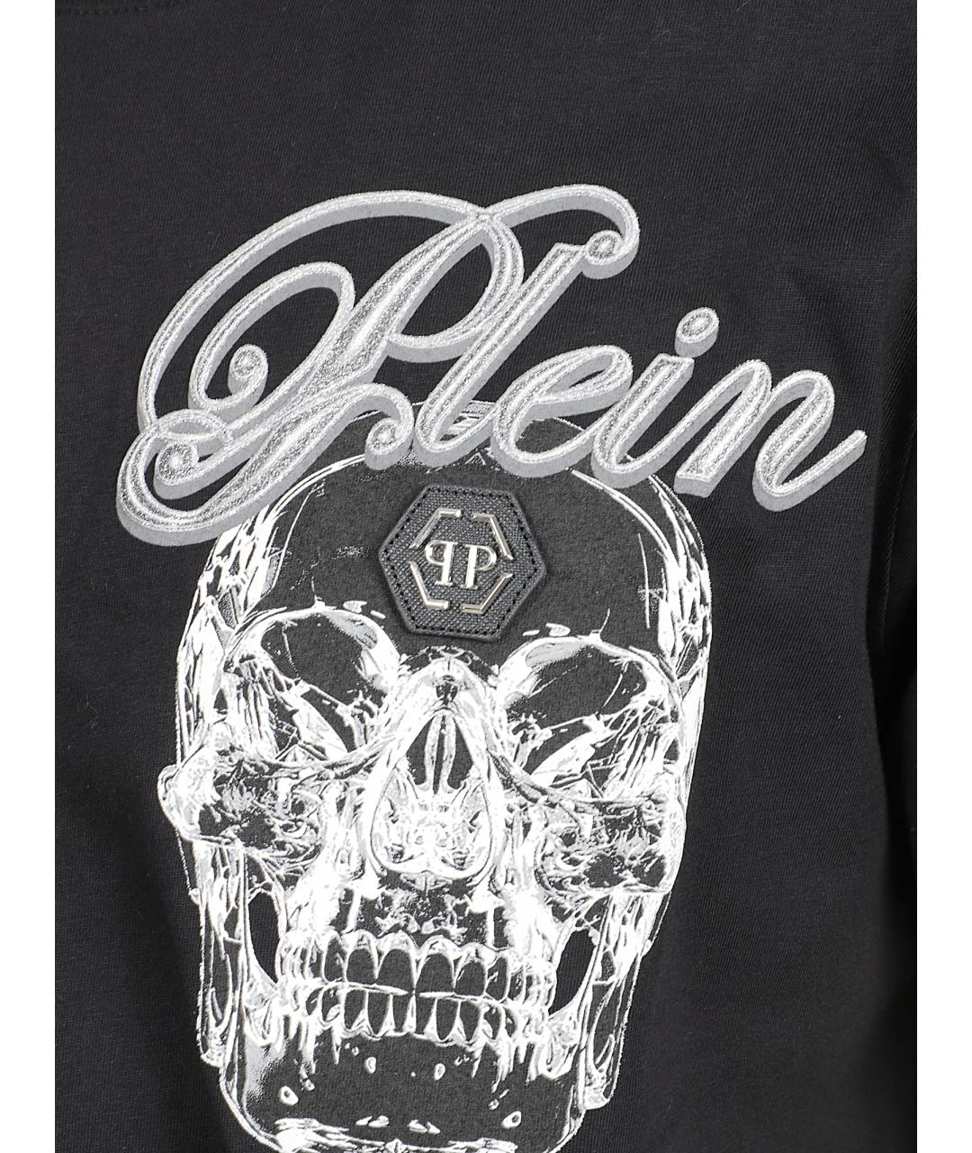PHILIPP PLEIN Черная хлопковая футболка, фото 2