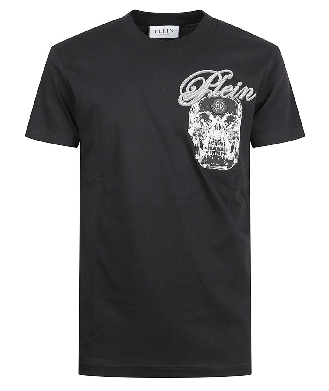 PHILIPP PLEIN Черная хлопковая футболка, фото 1