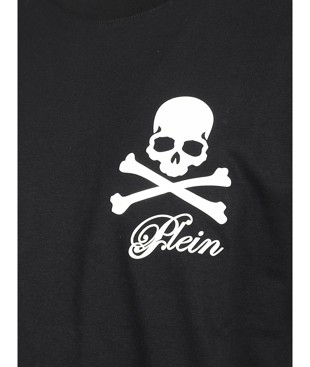 PHILIPP PLEIN Черная хлопковая футболка, фото 2
