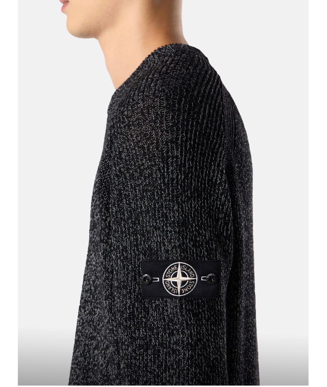 STONE ISLAND Черный джемпер / свитер, фото 4