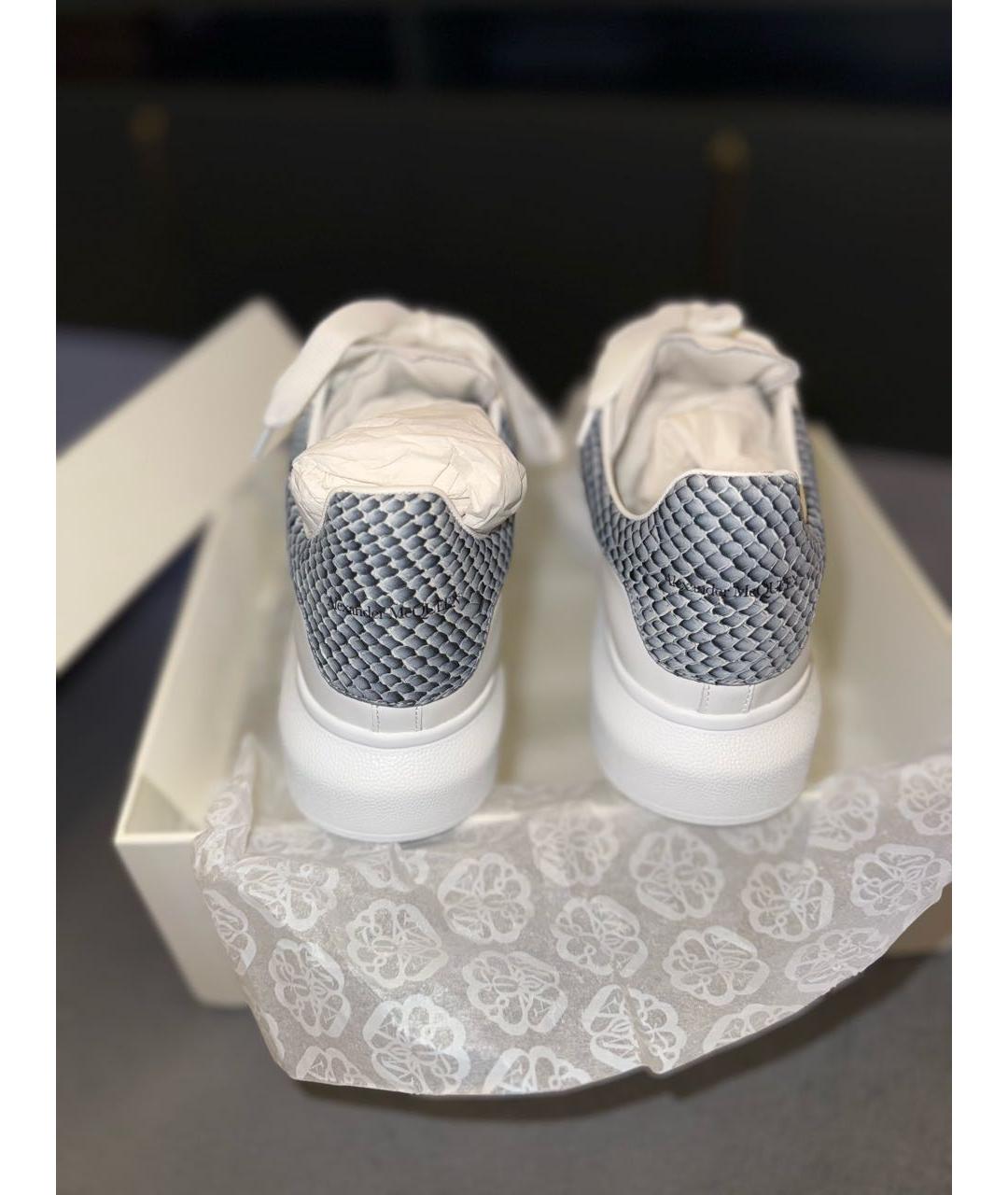 ALEXANDER MCQUEEN Белые кожаные кеды, фото 5