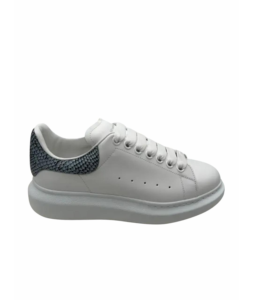 ALEXANDER MCQUEEN Белые кожаные кеды, фото 1