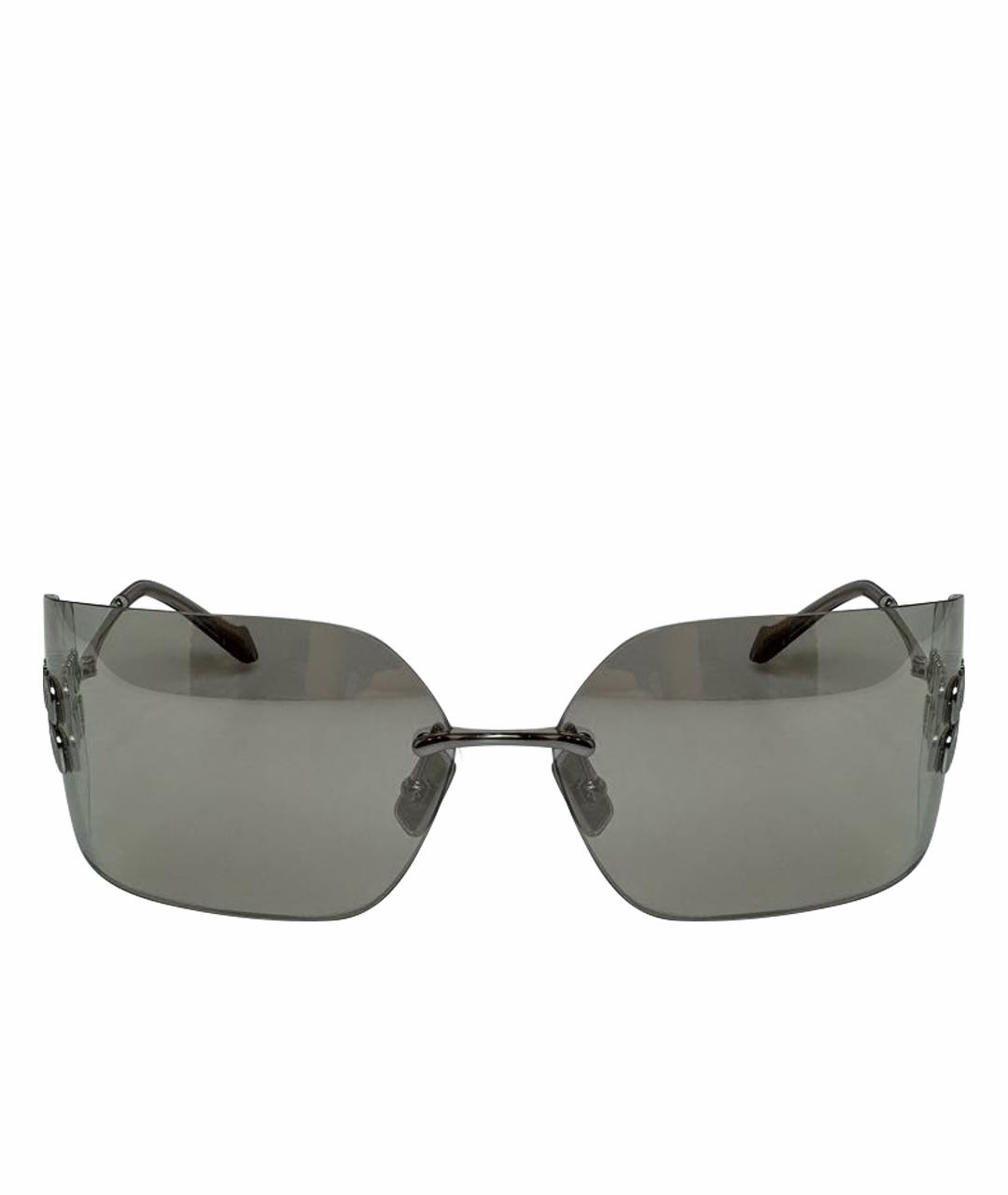MIU MIU Серебряные металлические солнцезащитные очки, фото 1