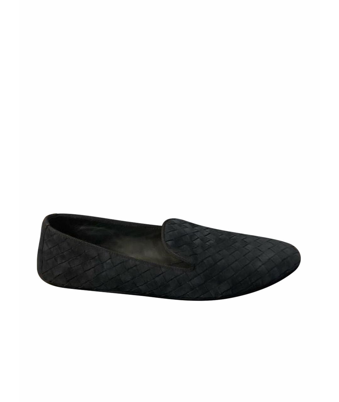 BOTTEGA VENETA Синие замшевые мокасины, фото 1