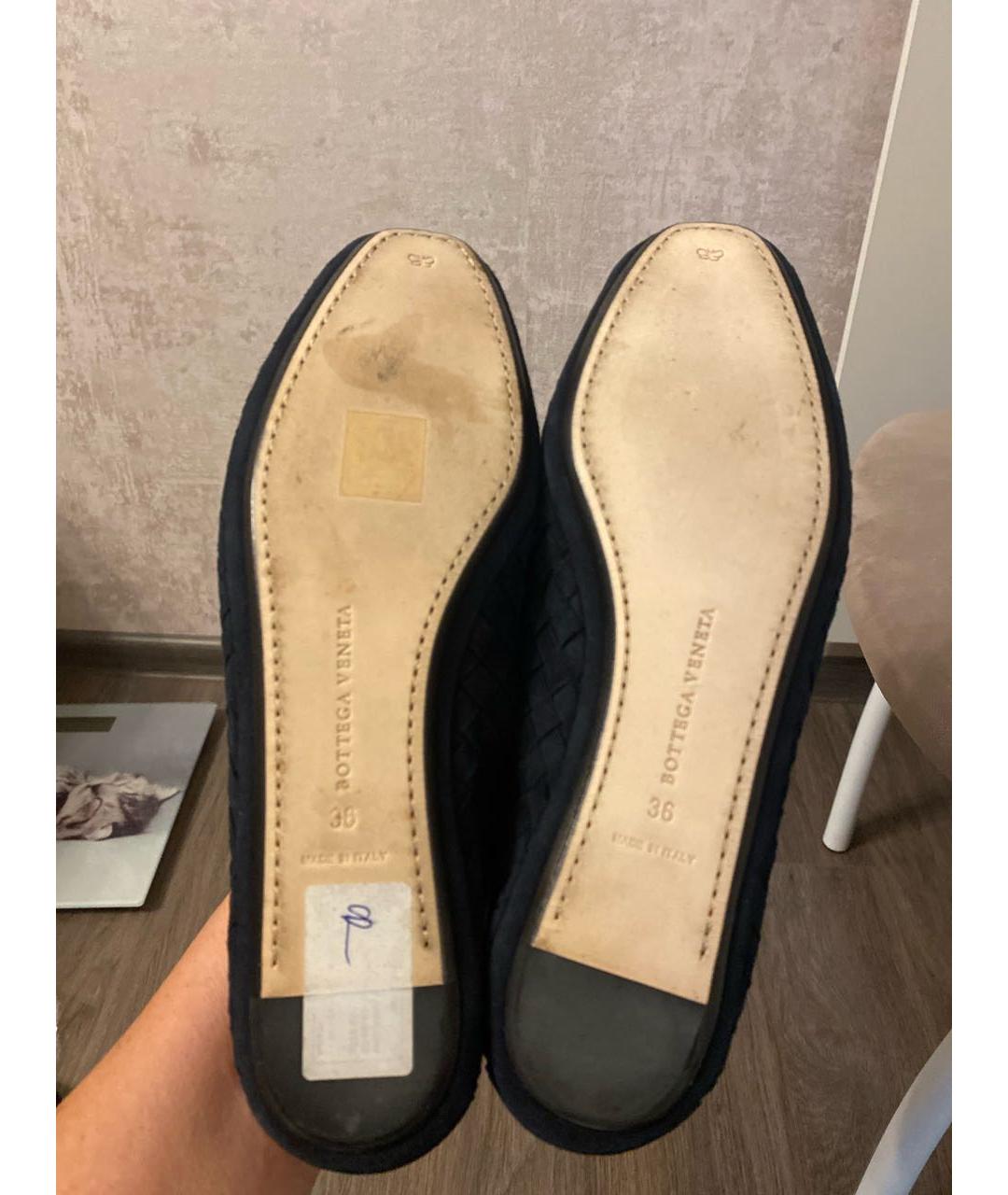 BOTTEGA VENETA Синие замшевые мокасины, фото 6