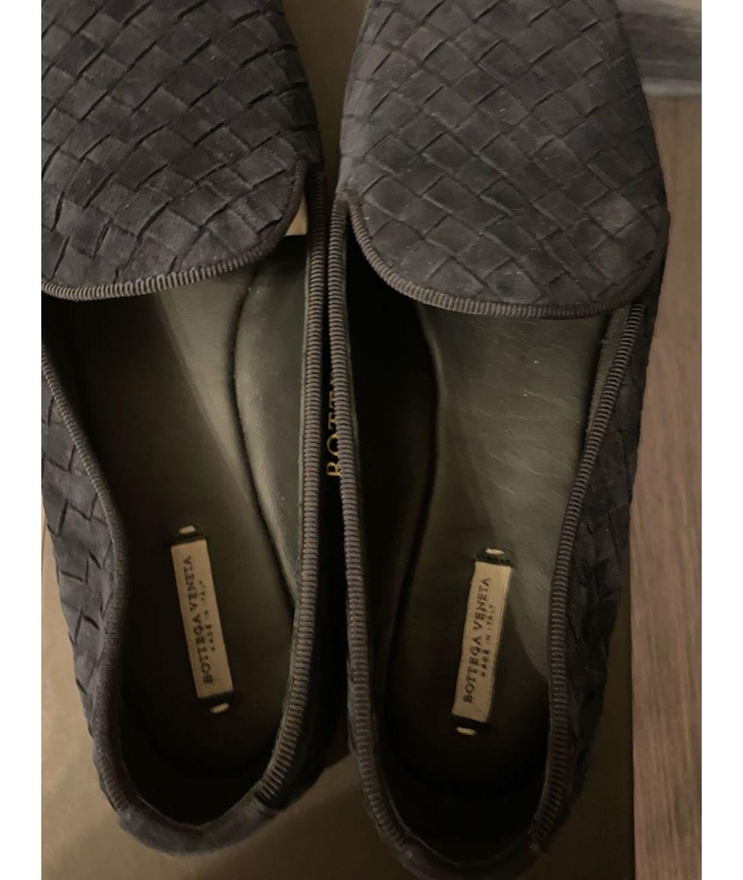 BOTTEGA VENETA Синие замшевые мокасины, фото 5