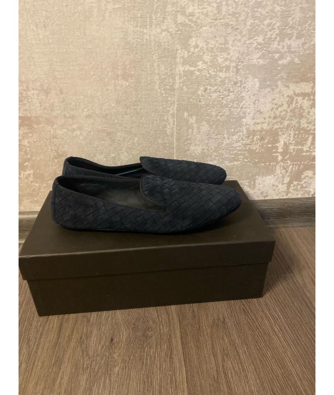 BOTTEGA VENETA Синие замшевые мокасины, фото 7