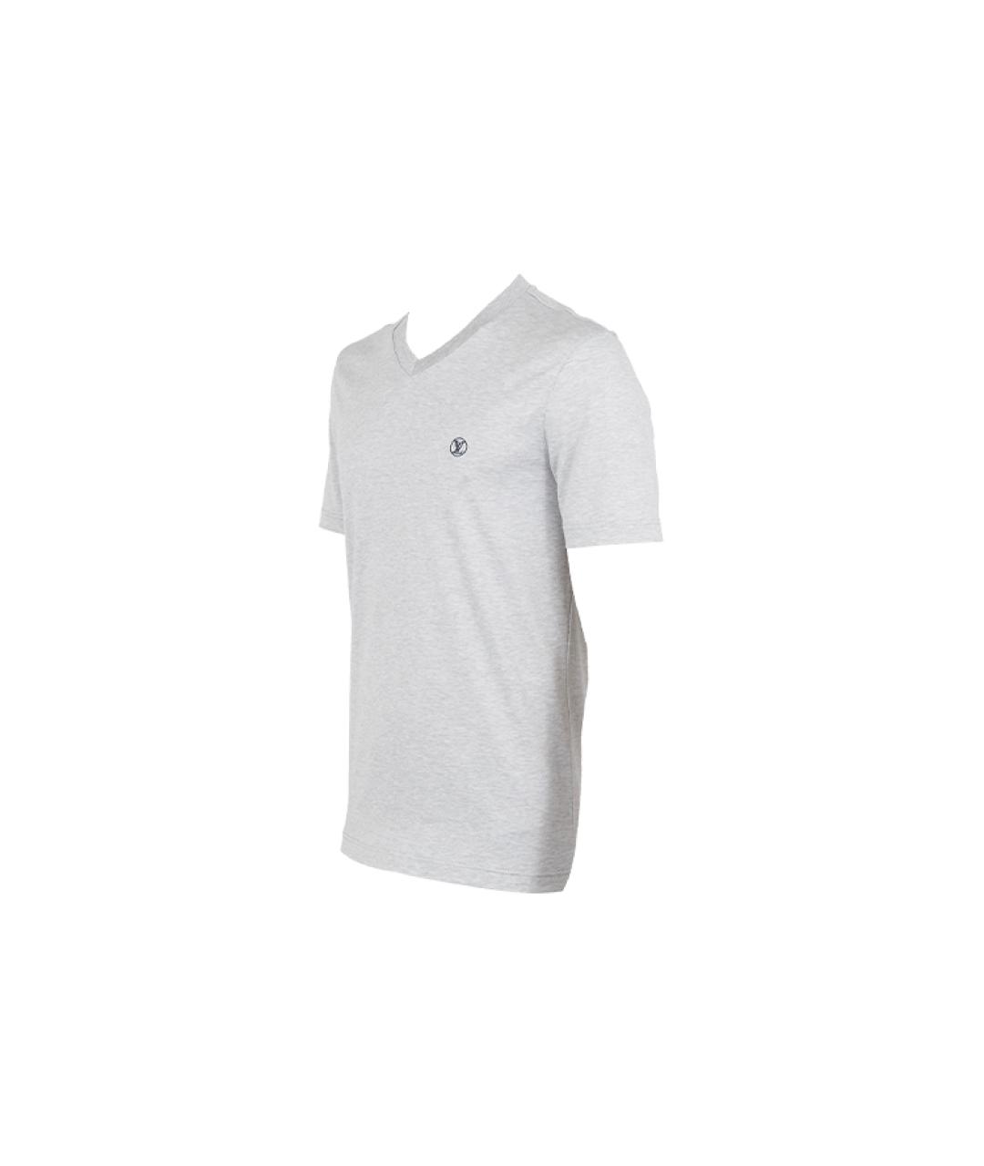 LOUIS VUITTON Серая хлопковая футболка, фото 3