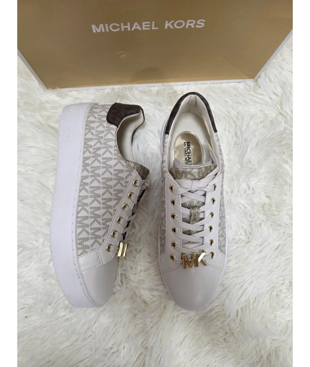 MICHAEL KORS Бежевые кеды, фото 3