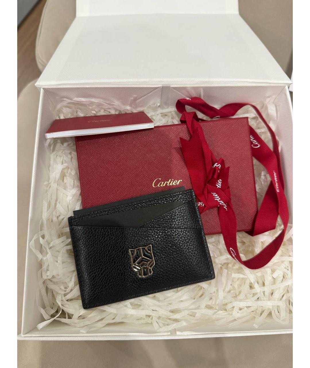 CARTIER Черный кожаный кардхолдер, фото 4