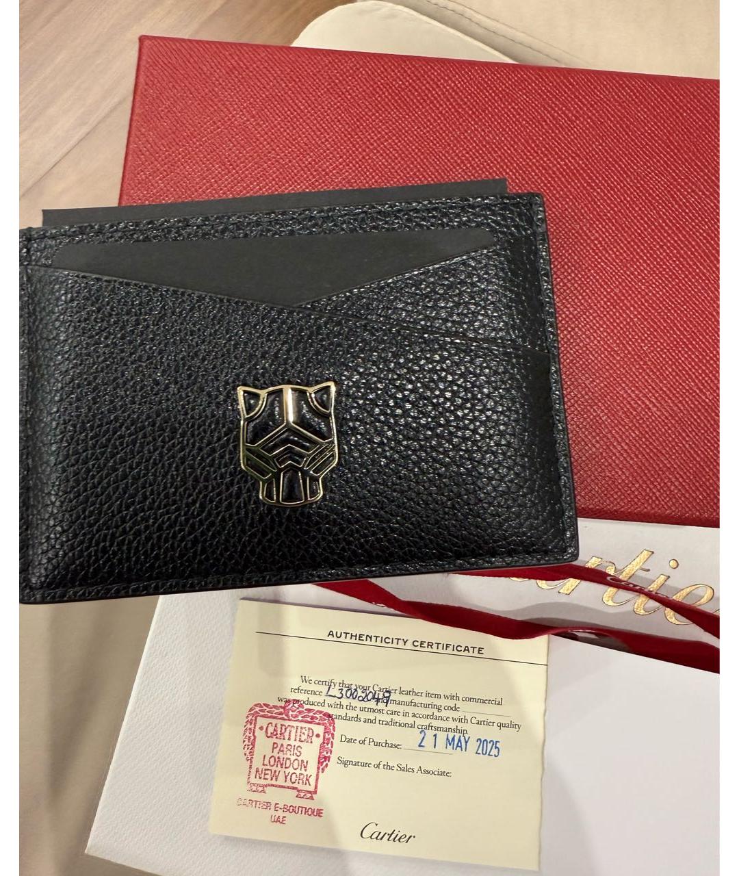CARTIER Черный кожаный кардхолдер, фото 5