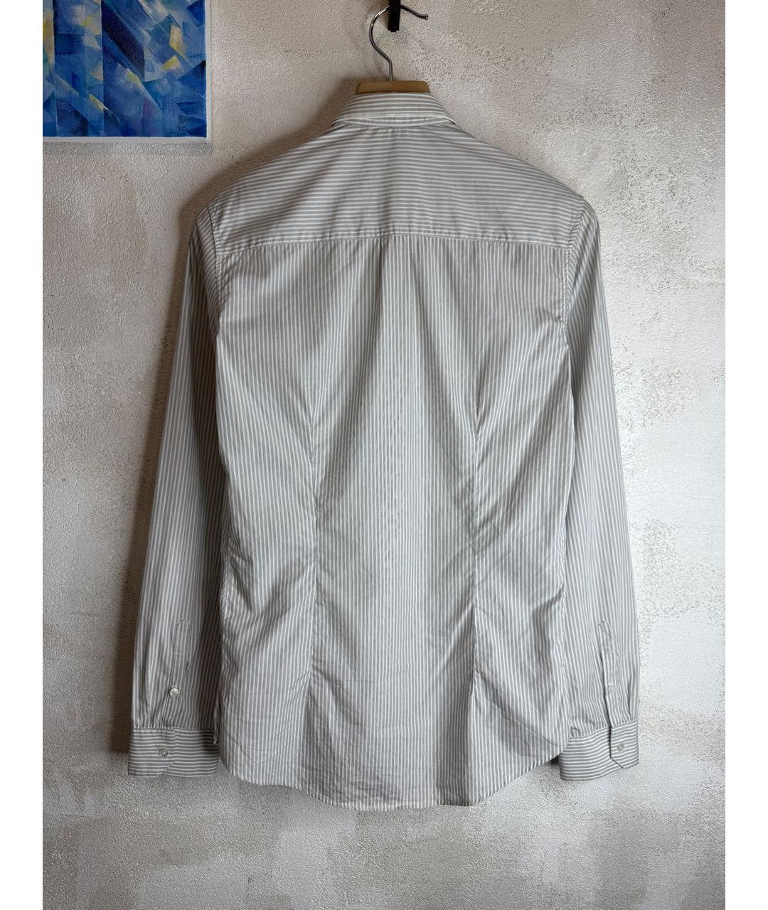 GOLDEN GOOSE DELUXE BRAND Серая хлопковая классическая рубашка, фото 6