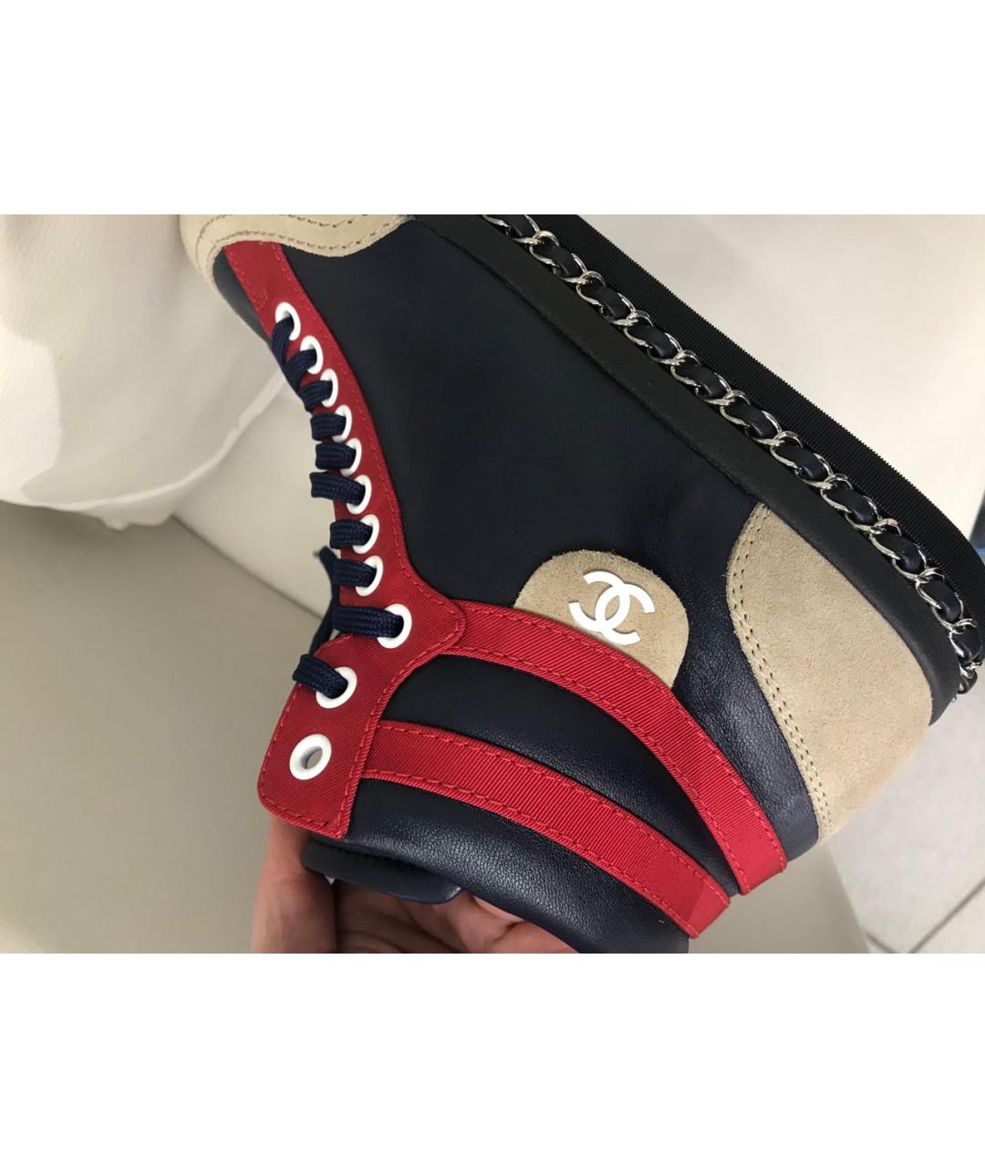 CHANEL Мульти кожаные кроссовки, фото 7