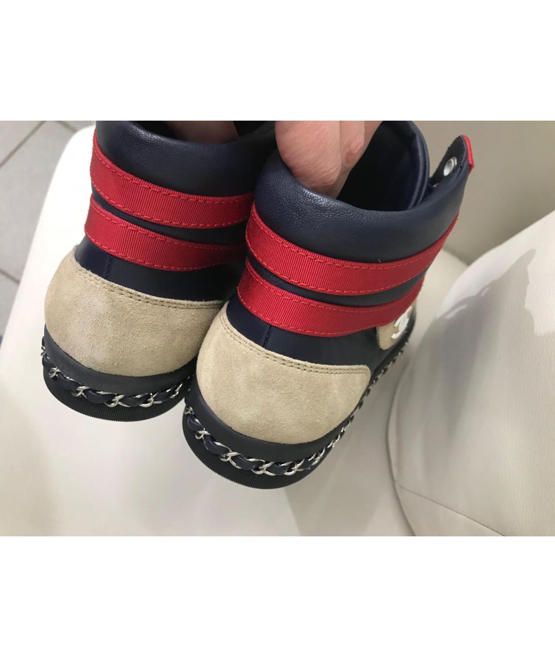 CHANEL Мульти кожаные кроссовки, фото 2