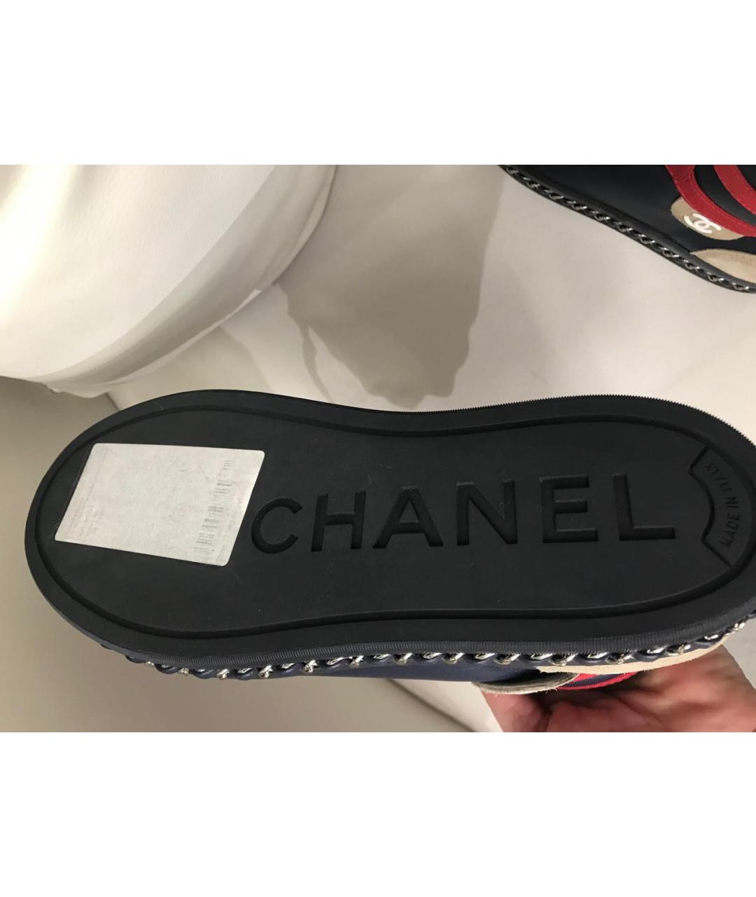 CHANEL Мульти кожаные кроссовки, фото 5