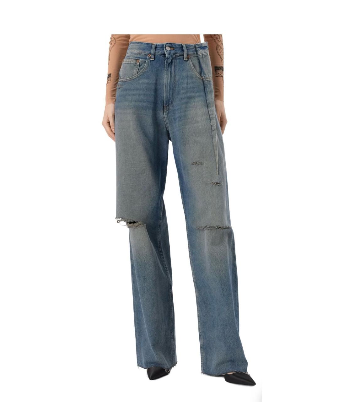 MM6 MAISON MARGIELA Хлопковые прямые джинсы, фото 4