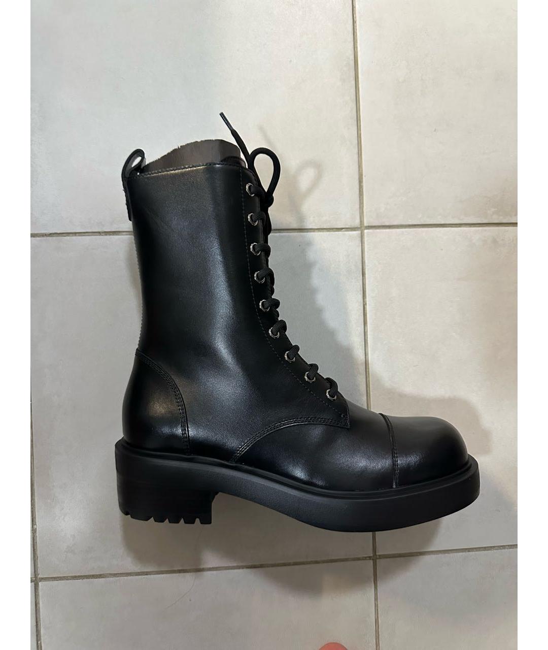 GIUSEPPE ZANOTTI DESIGN Черные кожаные сапоги, фото 9
