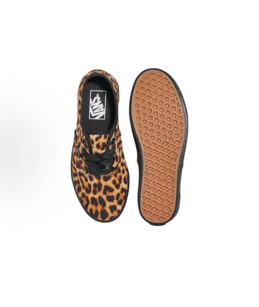 VANS Бежевые текстильные низкие кроссовки / кеды, фото 3