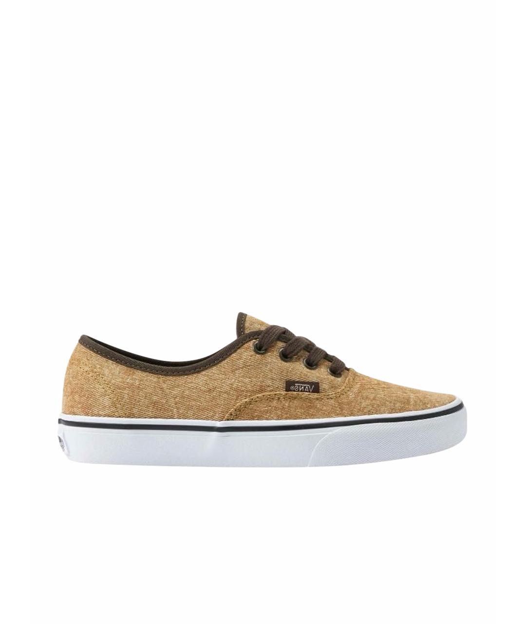 VANS Бежевые текстильные низкие кроссовки / кеды, фото 1