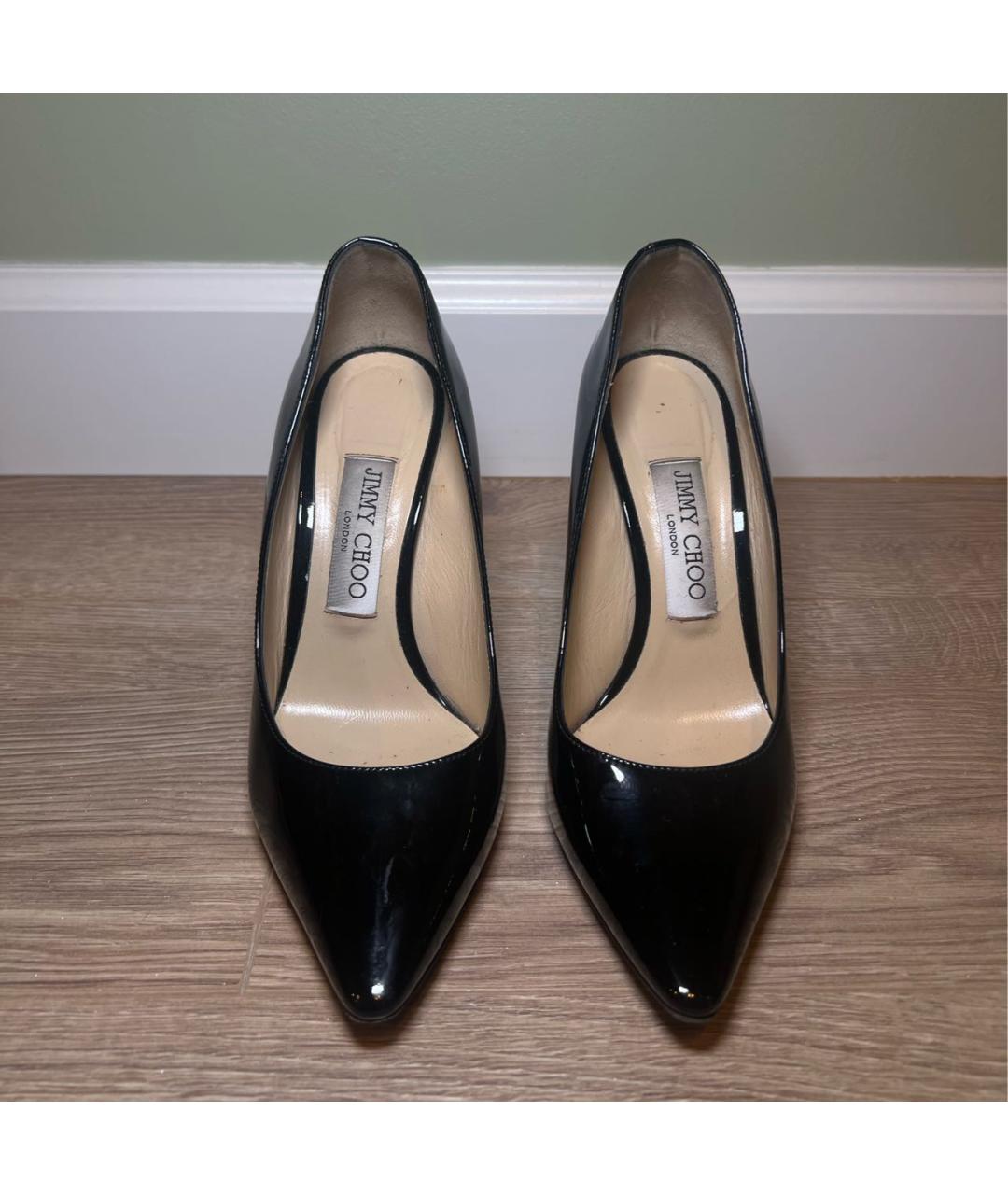 JIMMY CHOO Черные туфли из лакированной кожи, фото 2