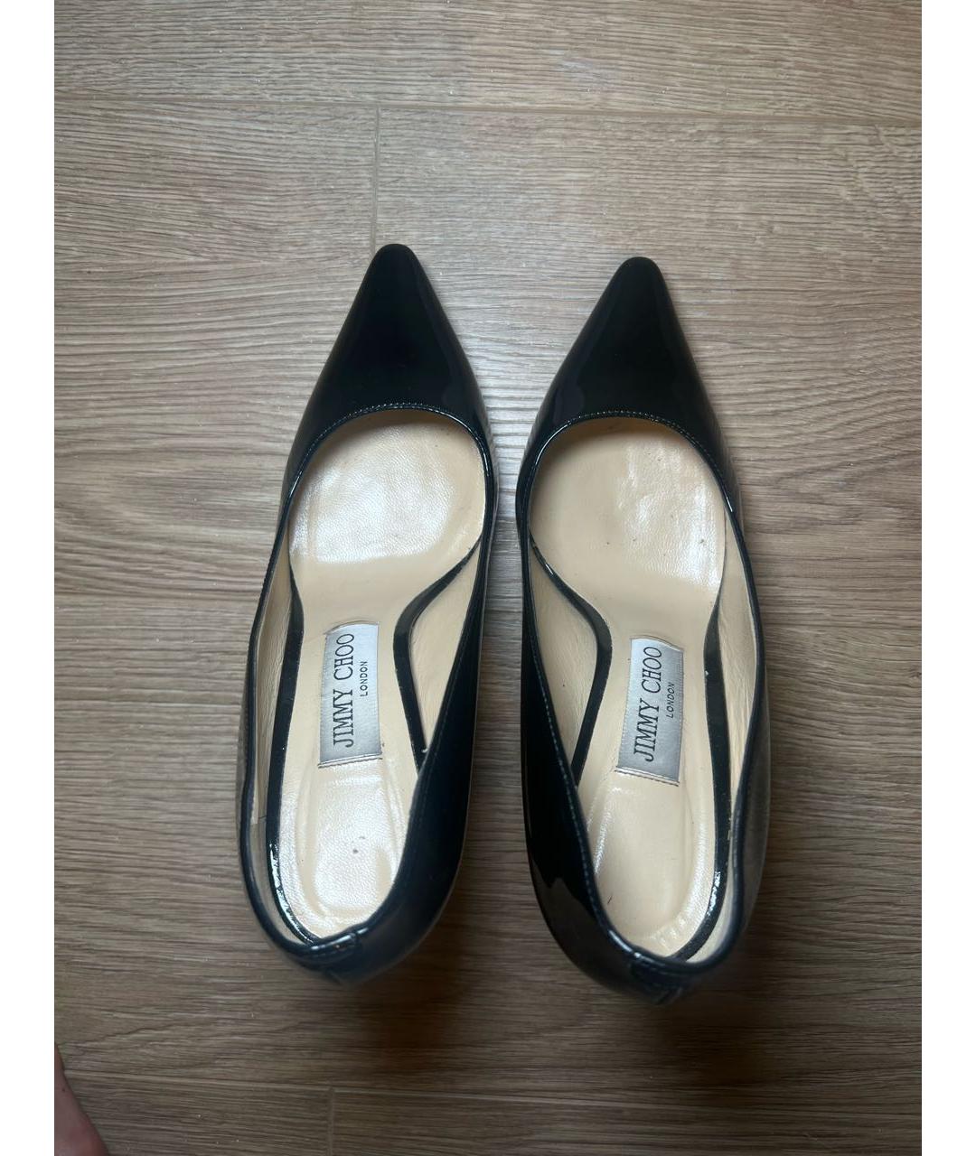 JIMMY CHOO Черные туфли из лакированной кожи, фото 3