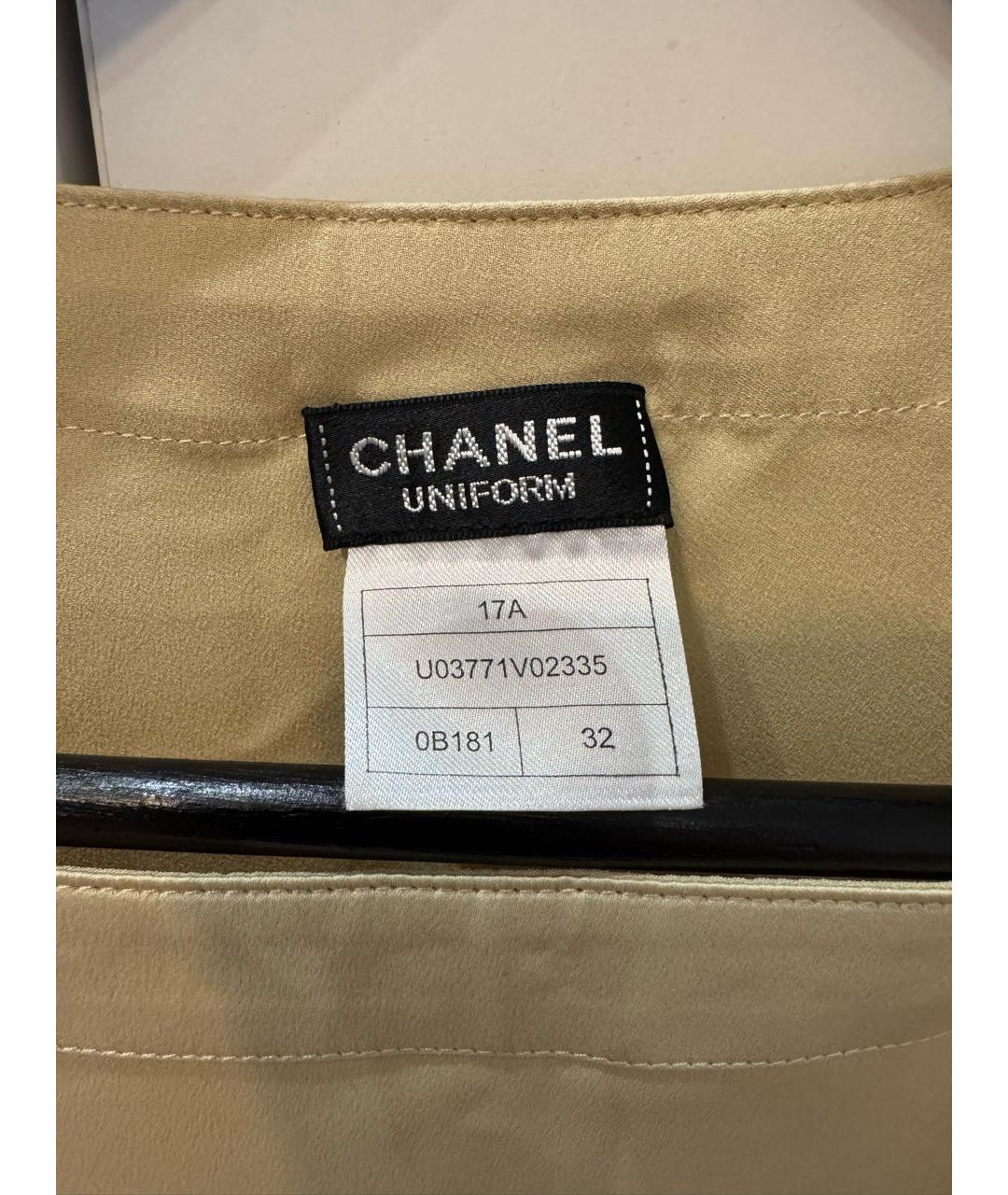 CHANEL Золотая полиэстеровая блузы, фото 3